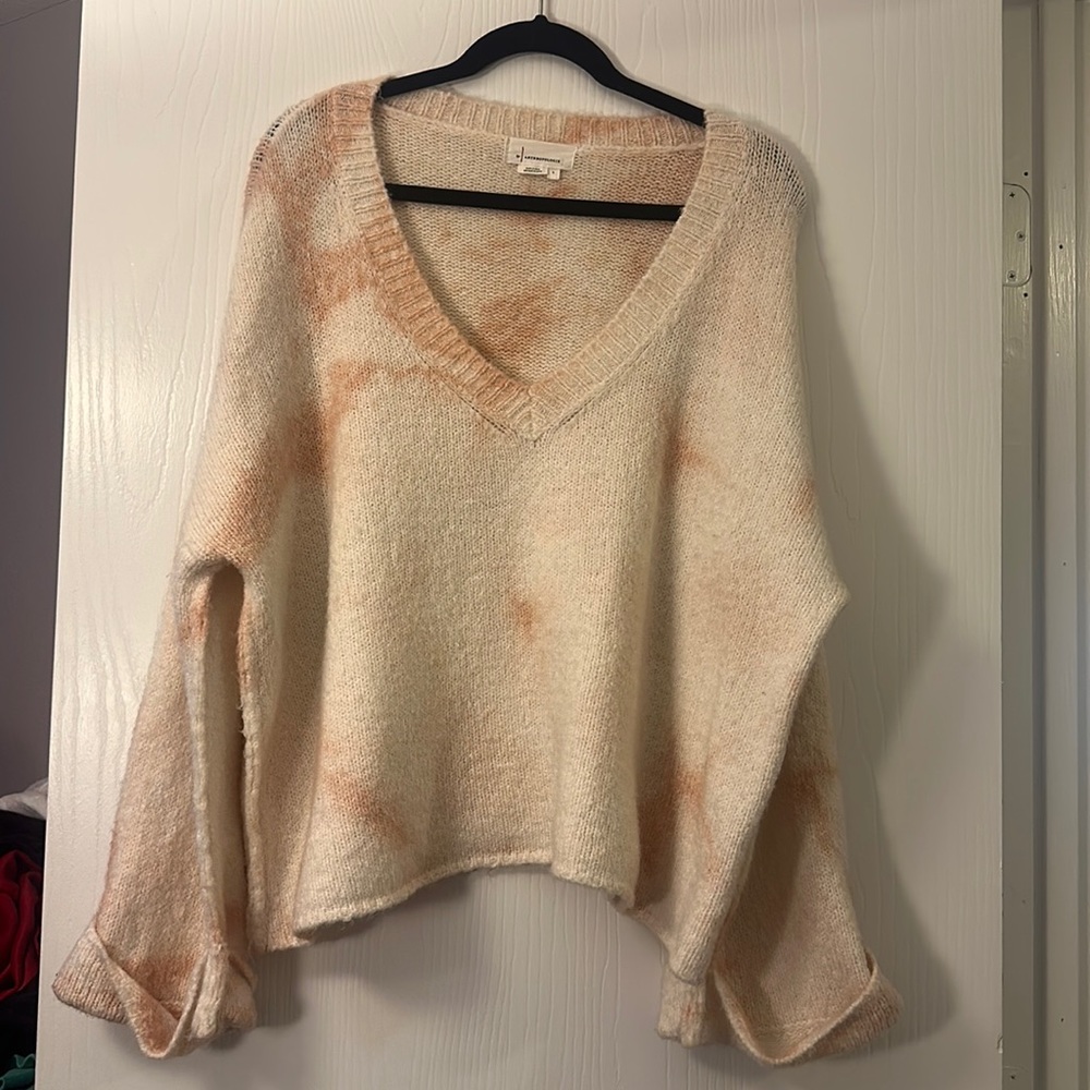 Anthropologie V-Neck Tye-Dye Sweater